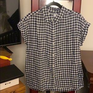 Old Navy button down blouse, cap sleeve